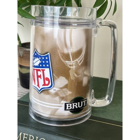 Vintage NFL 1980’s Beer Mug / Brut Sponsored / Man Cave Collection / Sports - Picture 2 of 7